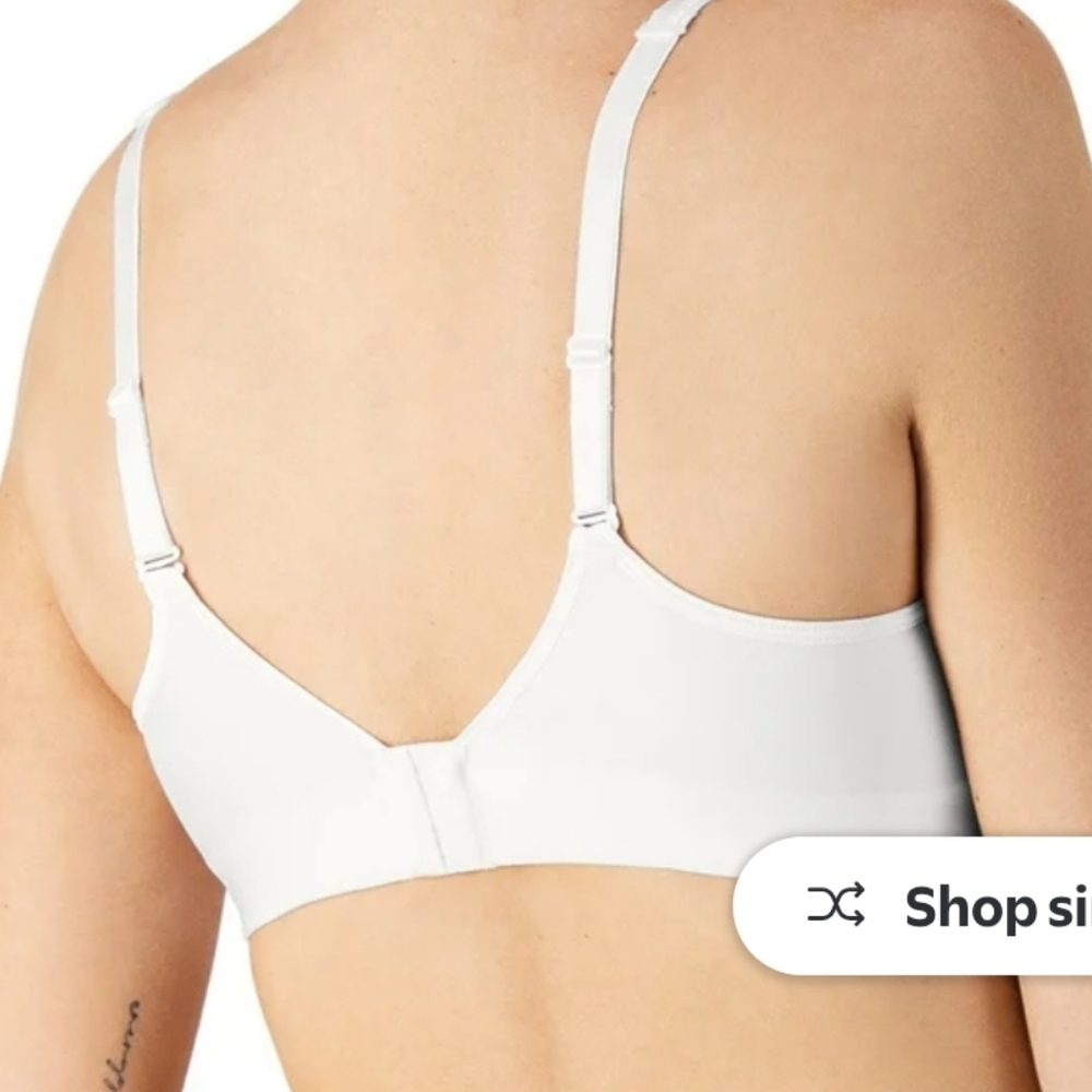 Hanes Women's White Wirefree Bra NWOT - Picture 3 of 5